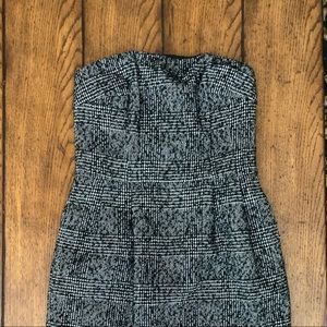 Plaid Strapless dress